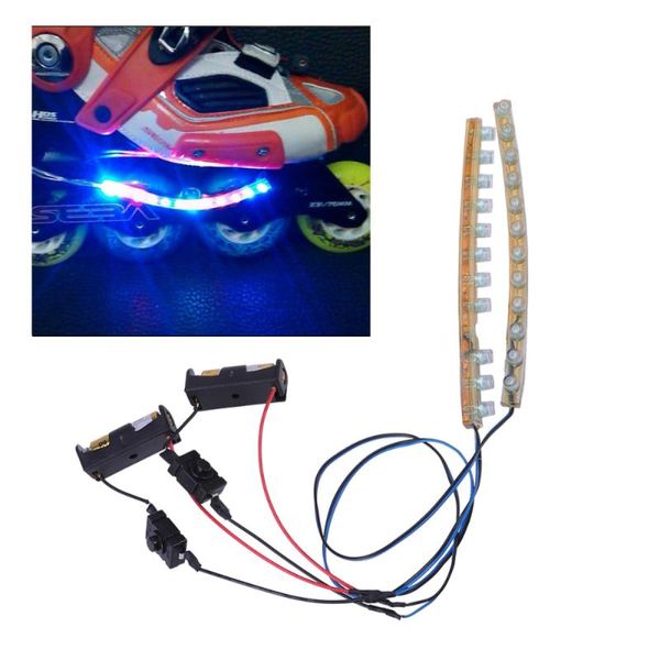 

working light 2pcs 12cm led bar for roller inline skates (blue light)