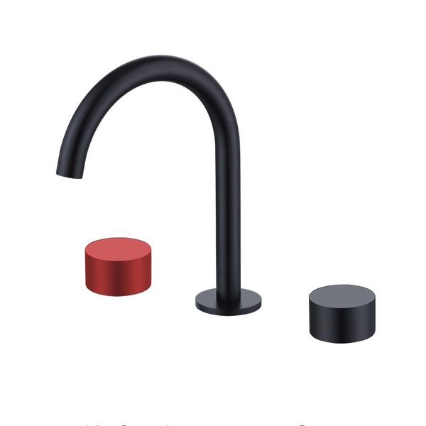 

fashion brass bathroom sink faucet two handle three hole basin sink faucet cold water copper bathroom