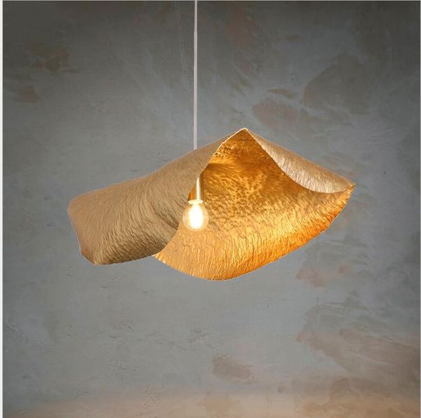 

pendant lamps all-copper restaurant chandelier creative luxury post-modern compound stair lamp leaves lotus leaf teahouse