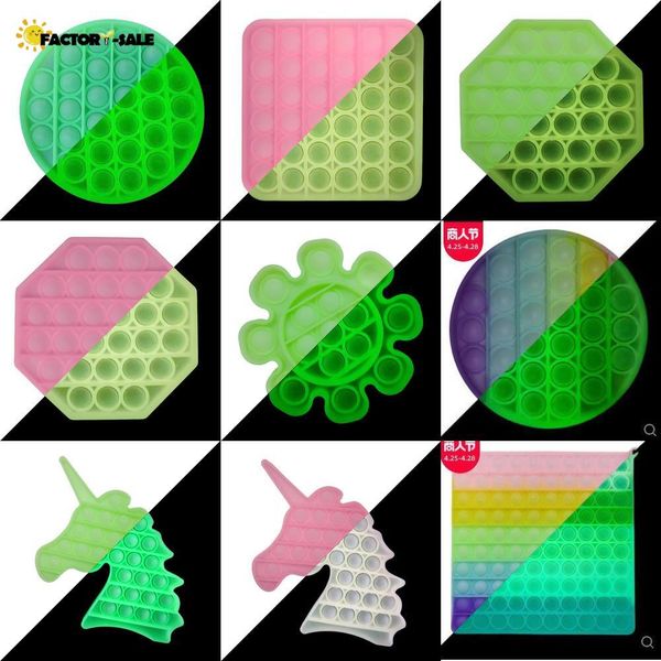 

luminous fidget bubble board rainbow mobiles push bubbles puzzle finger fun glow in dark heart round flower unicorn square shapes hj30