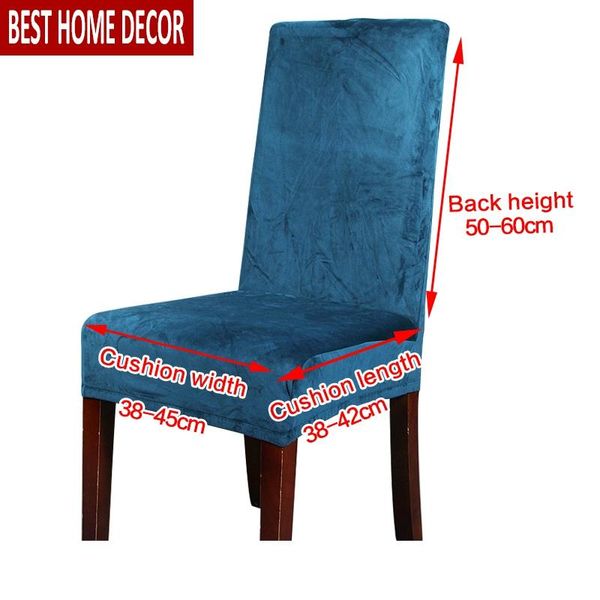 

chair covers 1/2/4/6pcs solid color velvet cover stretch elastic dining removable universal spandex slipcover for wedding