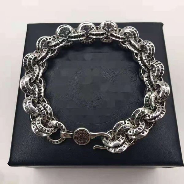 

design jewelry croix double ring ancient text thick bracelet men's and women's personalized fashion bracelet, Golden;silver
