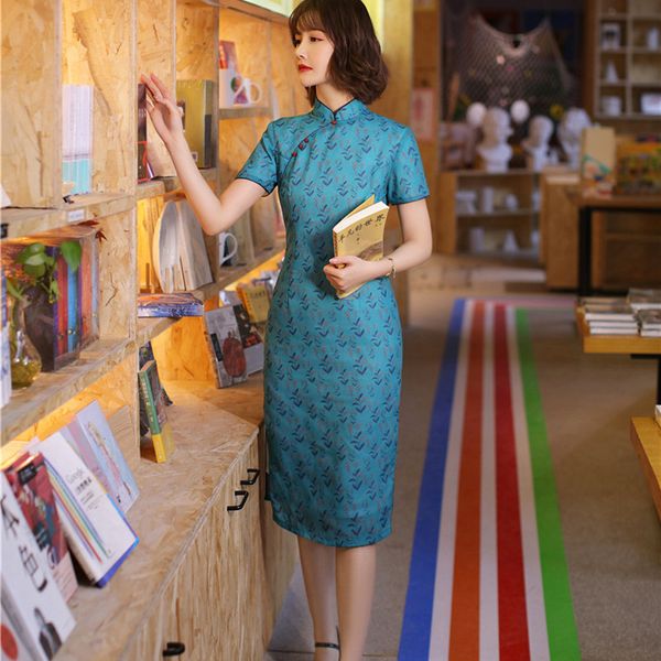 

traditional women cotton linen printed qipao vintage oriental female cheongsam novelty chinese formal dress s  l xl xxl 3xl, Red