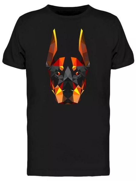 

polygon art doberman men's tee -image by shutterstock, White;black