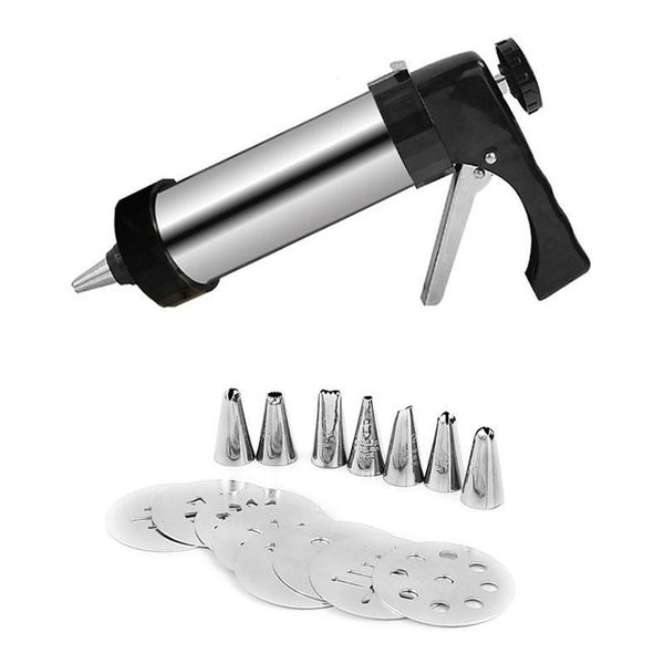 

new biscuit maker cookie gun machine cookie making cake decoration press molds pastry piping nozzles press kit