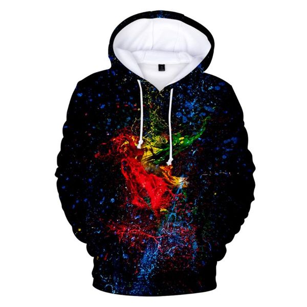 

men's hoodies & sweatshirts men/women sweatshirt personality color smoke 3d iridescent cloud pography hip hop boys/girls streetwear pul, Black