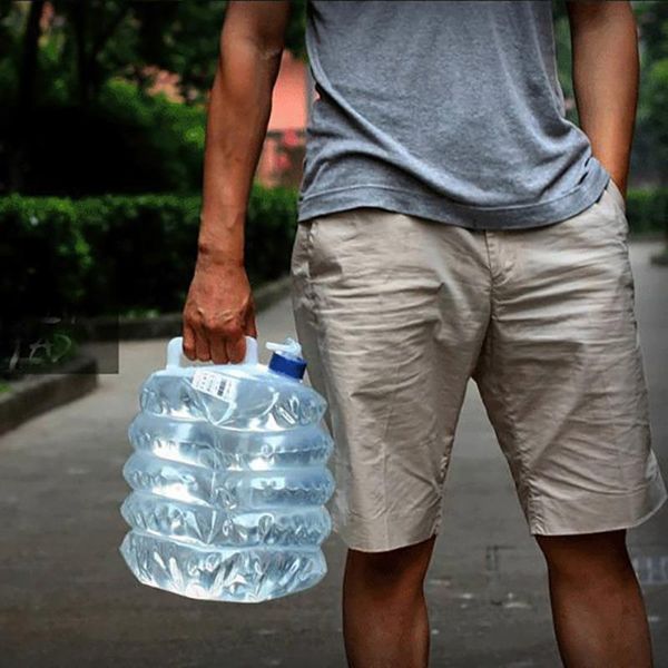 

hydration packs 10l outdoor folding bucket collapsible water bags containers camping carrier with faucet hunting survival camp hiking