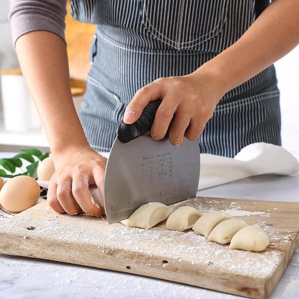 

cream spatula multi-purpose stainless steel scraper & chopper dough pizza cutter kitchen tools accessories baking pastry