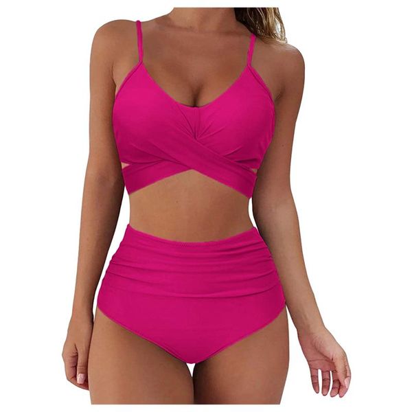 

women's swimwear bikin swimsuit women soild print bikini set push up bathing high waist summer beachwear brazilian, White;black