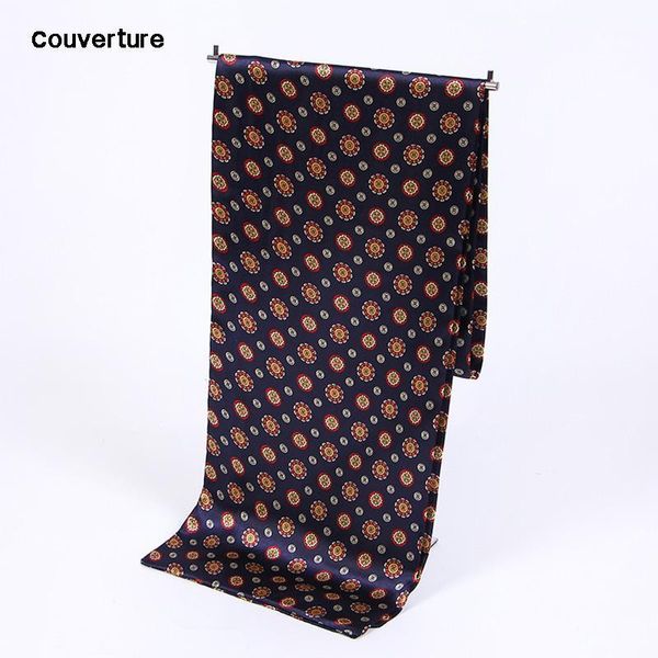 Lenços couverture homens acessórios de moda de seda outono inverno masculino de cachecol longa lenço bandana borla