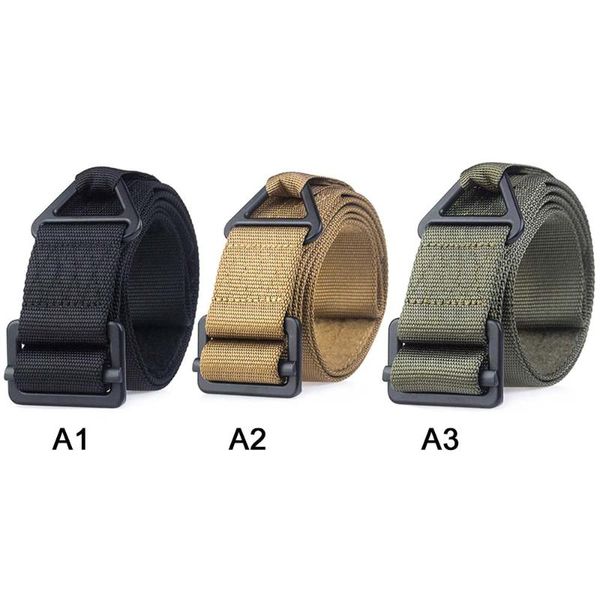

dropship belts for men women 125cm s09 4.3cm nylon combat duty rescue rigger tactical belt waist support, Black;gray
