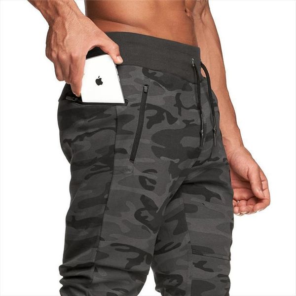 

running man multi pocket women pants sports pure cotton fitness training men fashion black camouflage jogging