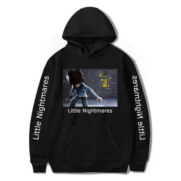 

men's hoodies & sweatshirts game little nightmares men/women casual hip hop hoodie streetwear harajuku cartoon hooded clothes, Black