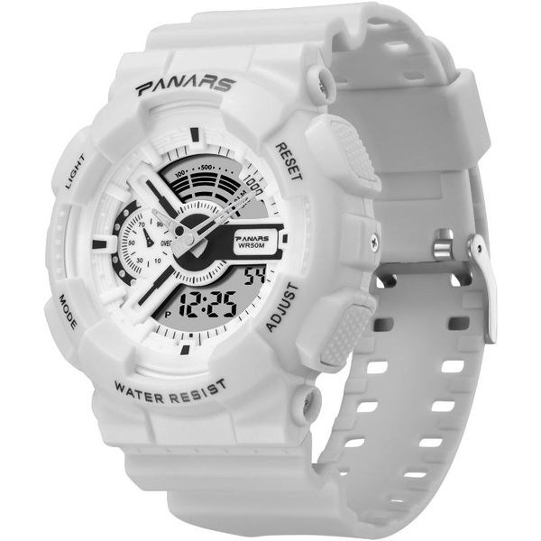 

wristwatches synoke men's watch fashion sport led waterproof outdoor dual movement multi-function relojes hombre watches for men, Slivery;brown