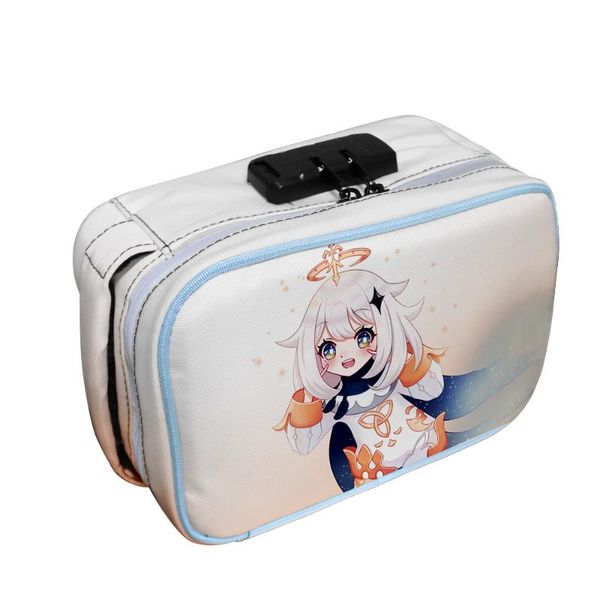 

cosmetic bags & cases genshin impact paimon 3d printed oxford cloth portable cosmetic bag combination lock package for female casu
