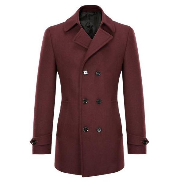 

men's wool & blends mrmt 2021 brand jackets fashion leisure double-breasted overcoat for male jacket outer wear clothing garment, Black