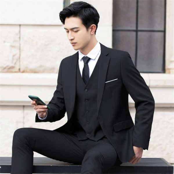 

suit men's coat korean man bridegroom wedding business casual suit, Gray