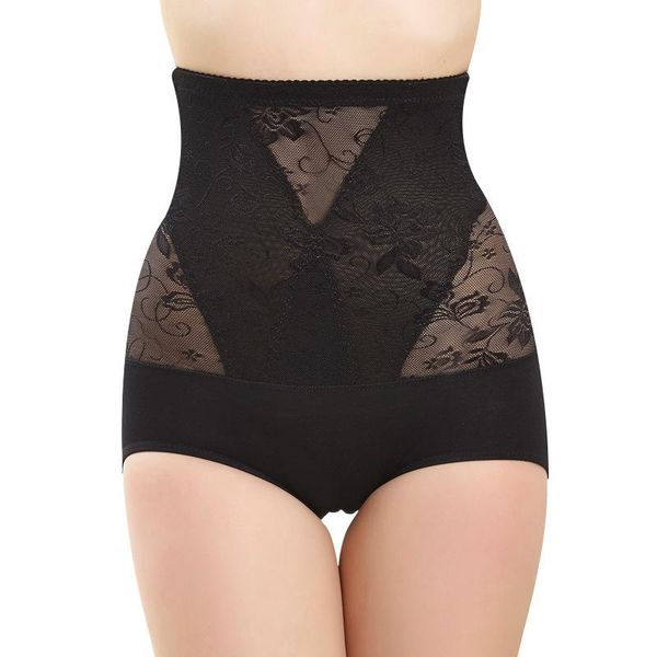 

women's shapers women high waist body shapewear panties trainer tummy control mesh see through hip push up underwear shape briefs, Black;white