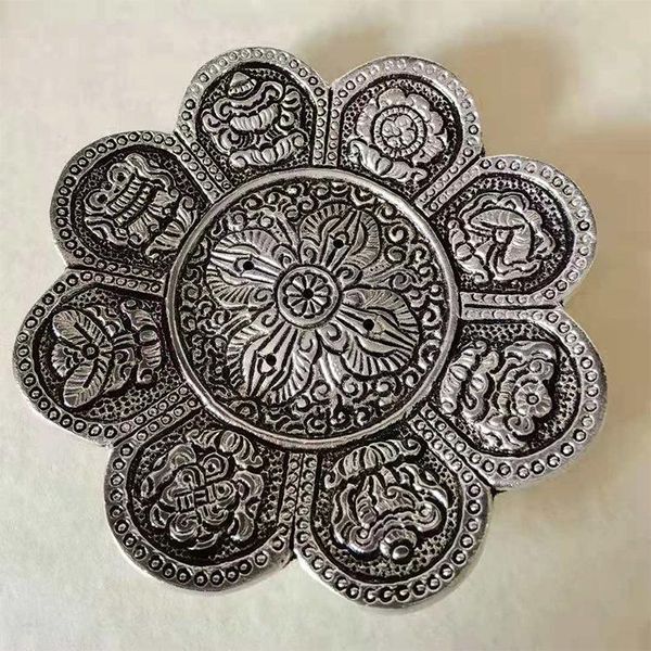 

fragrance lamps aluminum incense board lotus plate burner exquisite pattern household decoration