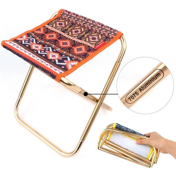 

folding camping chairs stools mini seat aluminum alloy portable for outdoor fishing picnic bbq drop accessories