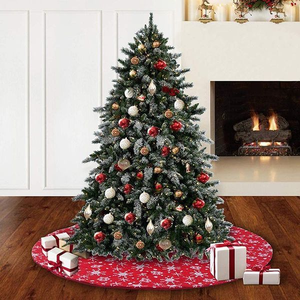 

christmas decorations red snowflake tree skirt venue decoration supplies home 2022