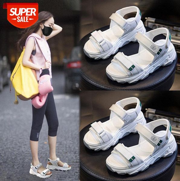 

sandals women's velcro thick-soled casual leather shoes fish mouth wear women trendy #ox4t, Black