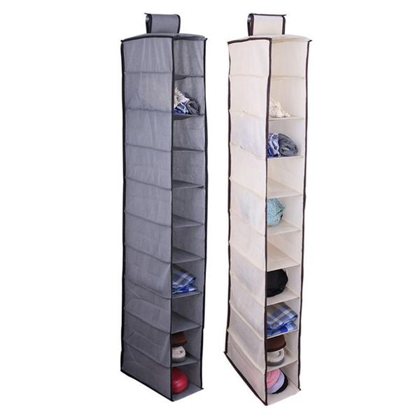 

layers pocket non-woven fabric hanging bag foldable clothes storage organizer home wardrobe pouch boxes & bins
