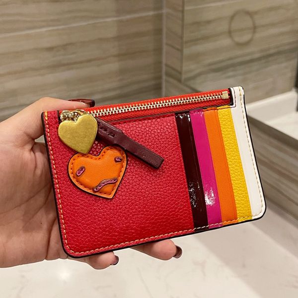 

luxury designer clutch bags mini bag portable card package genuine leather can hold a variety of different cards cute smiley fashion with or