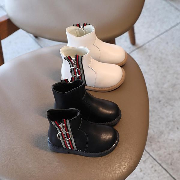 

boots girls' short 2021 autumn children' british style princess, Black;grey