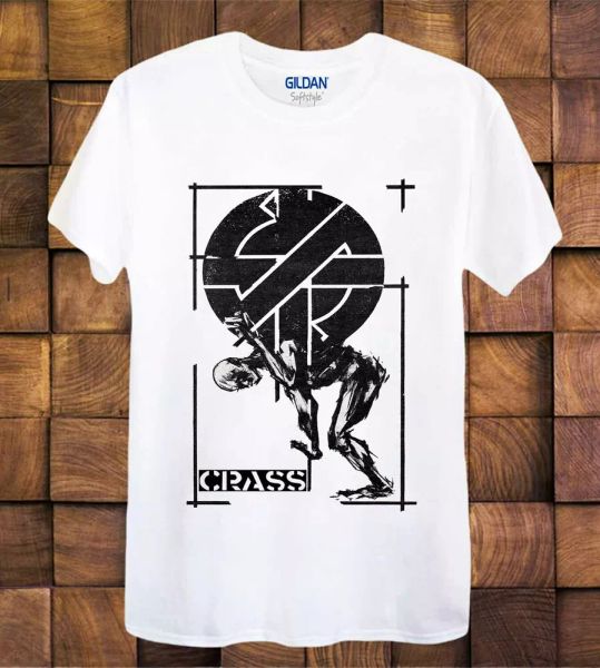 

crass t shirt anarchy british street retro ladies / tee 247, White;black