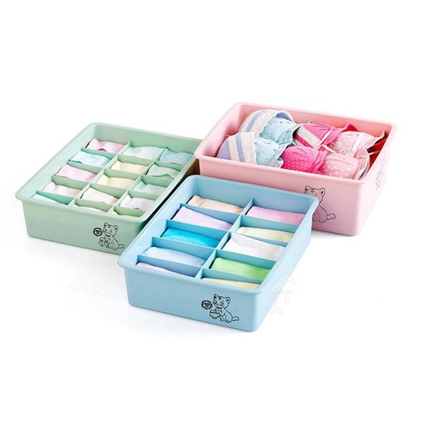 

storage drawers pastic underwear boxes with cover bra socks underpants deskdrawer closet divider container home cloth organizers s