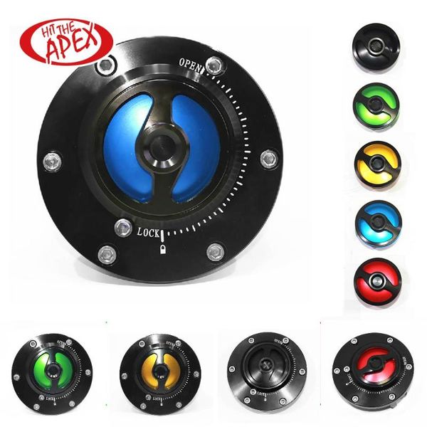 

motorcycle fuel system cnc aluminum tank cap for daytona 675 / r 2011-2021 & 1050 keyless twist off gas cover