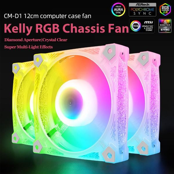 

fans & coolings 120mm rgb silent cooling fan radiator computer pc case cpu cooler heatsink 12v argb synchronize adjus ventilador heat sink
