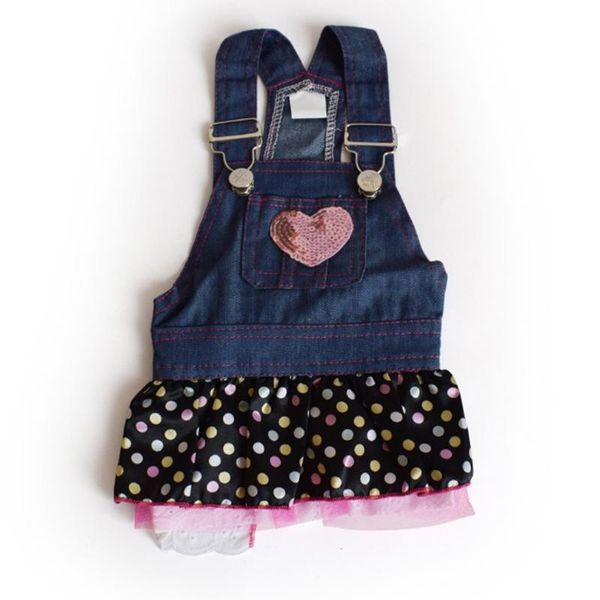 

dog apparel summer pet costume denim dress sleeveless soft comfortable fashion shirt loose casual cute clothes