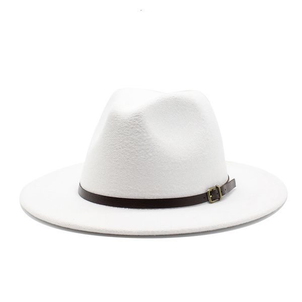 

berets 56-60cm big size women fedora wool hat autumn winter gentleman triby felt hats for men fashion black white yellow jazz s3dq, Blue;gray