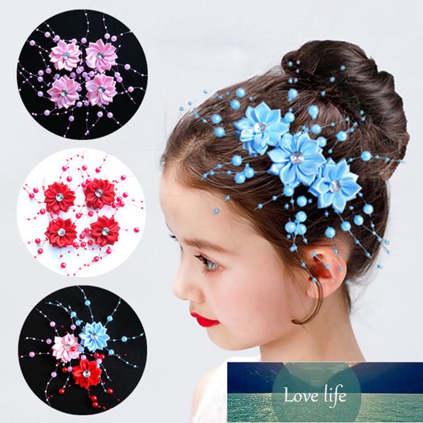 

bridal crystal pearl flower hair clip hair jewelry wedding fascinator barrette accessory girls gypsophila flower hairpin, Silver