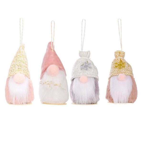

decorative objects & figurines 1pc colorful pointed hat christmas day party decoration wooden round bottom faceless doll pendant household i