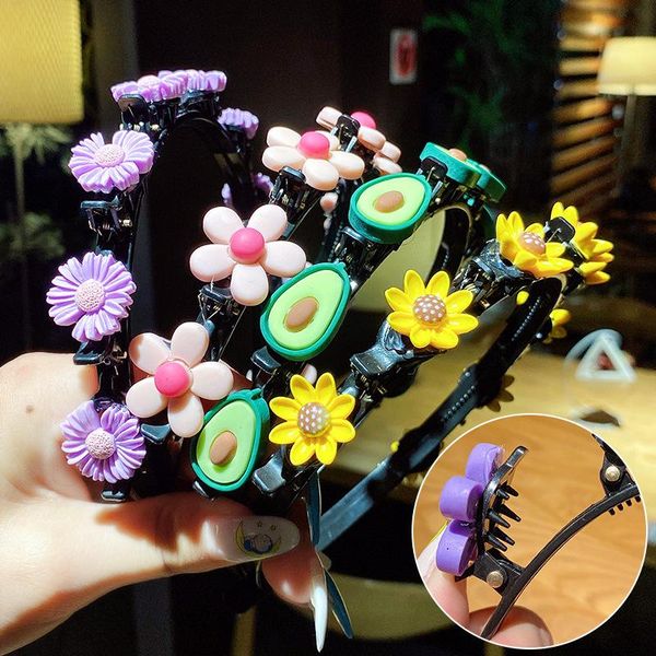 

hair accessories baby hairband headband child face wash band hoop metal double bangs hairstyle hairpin, Slivery;white