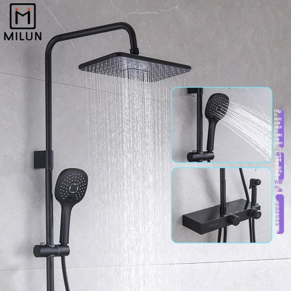 

bathroom shower sets 304 stainless steel set household multifunctional thermostat with spray gun paint nozzle