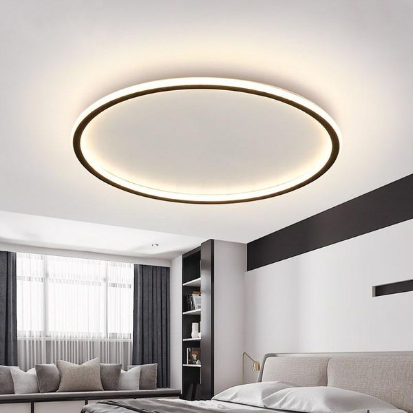 

ceiling lights modern led for study bedroom decoration black round dining room kitchen lamp ultra thin lighting fixture