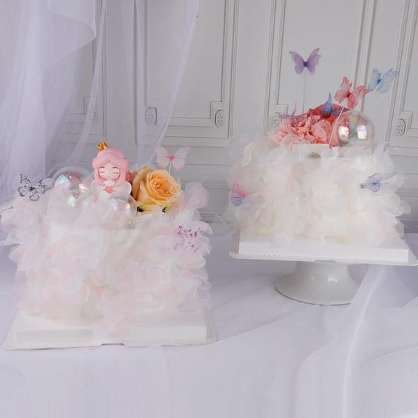 

-style cake decoration online celebrity beautiful surrounding border dreamy butterfly plug-in birthday digital cameras