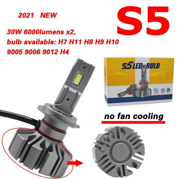 

car headlights s5 60w 6000lm h7 h11 h8 9005 9006 h1 led bulbs headlight kit fog light h4 h16 lamps bulb