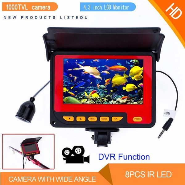

underwater camera fishing fish finder ice 4.3" lcd monitor sport video for 20m/30m ip cameras