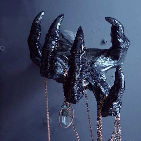 

decorative objects & figurines resin wall decorations crafts halloween black hand claw model home personality creative holiday spoof gift