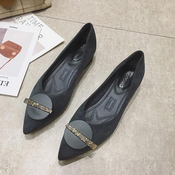 

dress shoes 2021 fairy gentle lady style thick heel high pointed toe women's, Black