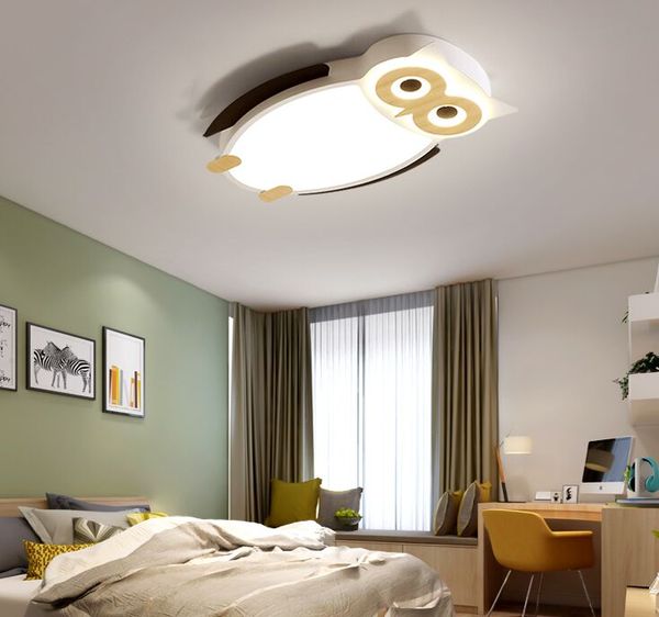 Мультфильм сова теплая романтическая детская комната светодиодный потолочный светильник простая современная кухня спальня лампа мальчиков с кроватими