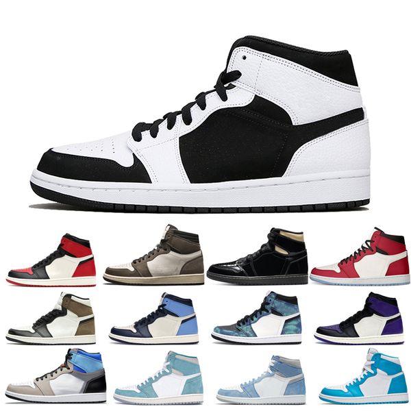 

2022 1s man's basketball shoes turbo green royal dark mocha tie dye court purple bred toe cactus jack chicago shadow 3 twist popular