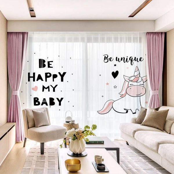 

curtain & drapes custom chiffon window drape for nursery kids children living room pony happy baby khaki gray brown pink blue