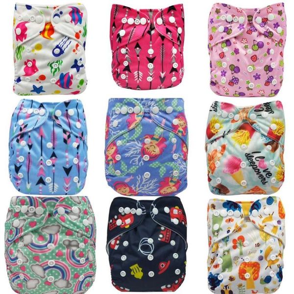

10pcs/lot baby cloth diaper reusable washable pocket cover infant nappies eco-friendly training pant diapers