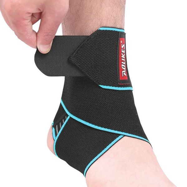 

ankle support 1pc safety gym running protection black foot bandage elastic brace band guard sport pro, Blue;black